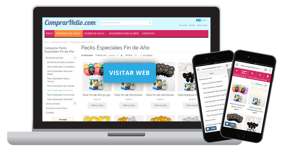 Tienda online globos personalizados y helio 