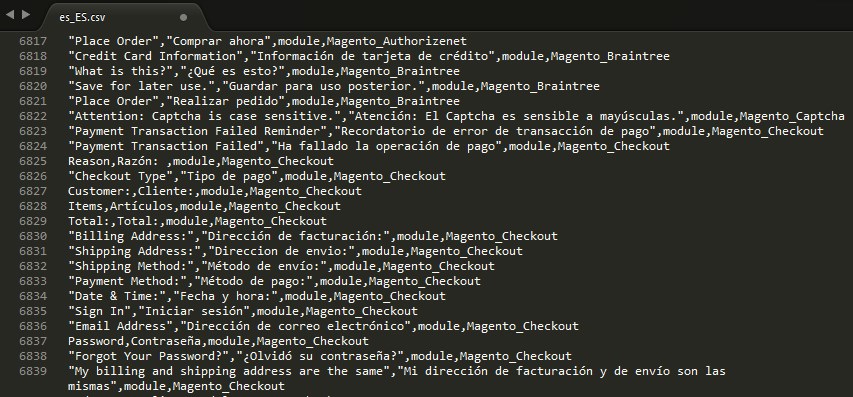 Traduccion magento