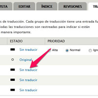 Estado de las traducciones de Drupal